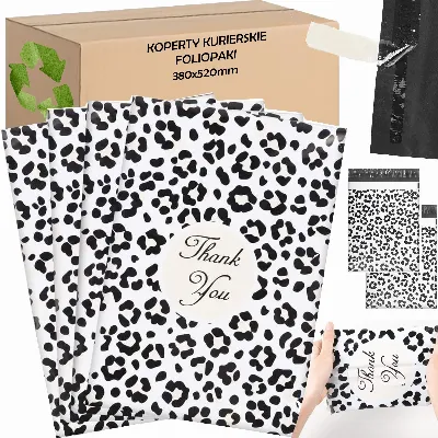 FOLIOPAKI KURIERSKIE MOCNE KOPERTY FOLIOWE 380x520 THANK YOU 50szt