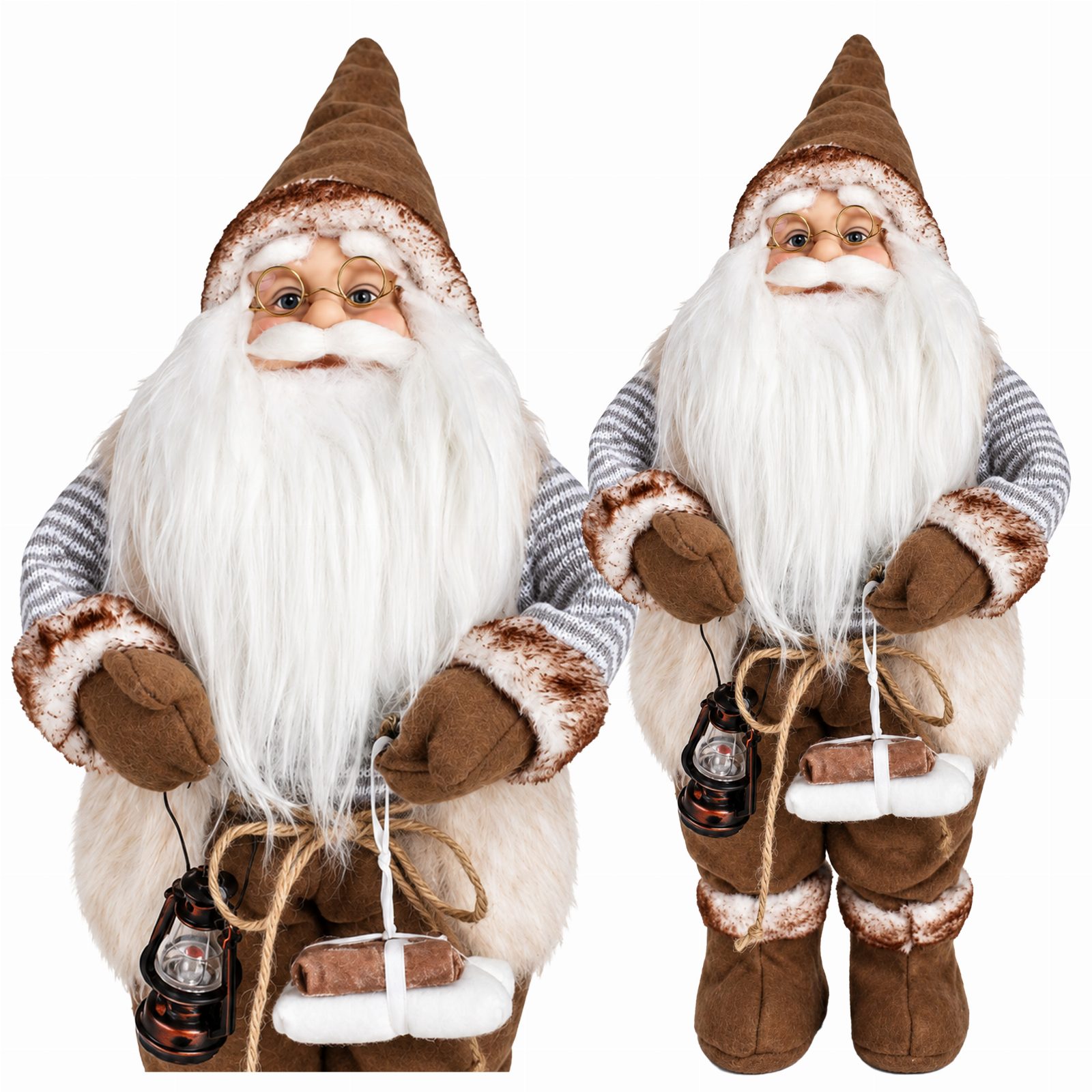 Święty Mikołaj Skandynawski Figurka Świąteczna na Święta Premium 30 cm