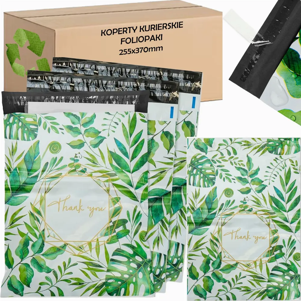 FOLIOPAKI KURIERSKIE MOCNE KOPERTY FOLIOWE 255x370 THANK YOU 50szt