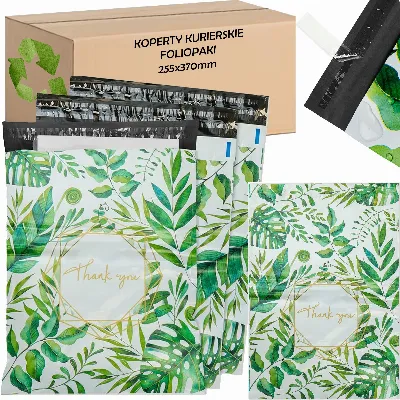 FOLIOPAKI KURIERSKIE MOCNE KOPERTY FOLIOWE 255x370 THANK YOU 50szt