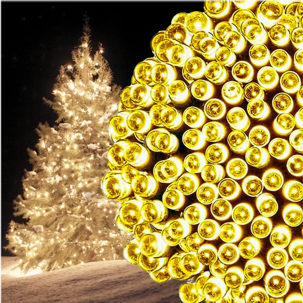 Lampki Świąteczne 500 Led Choinkowe Dekoracyjne IP44 Zewnętrzne 32m Ciepłe