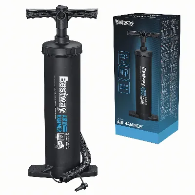 Bestway 62030 Pompka Manualna  Tłokowa do Materacy Basenu 48 cm 3,5L Czarna