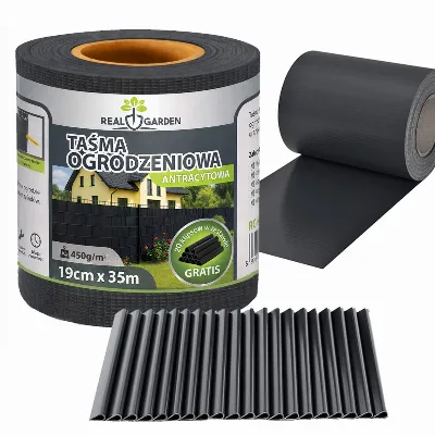 Taśma Ogrodzeniowa Antracyt 19 cm x 35 m Osłona Panelowa na Ogrodzenie Płot UV