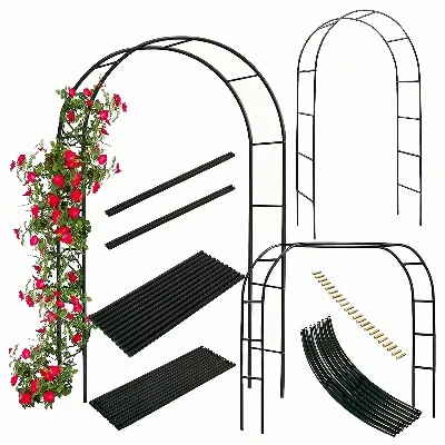 Pergola Ogrodowa Łuk Ogrodowy Podpora na Kwiaty Warzywa Działkę Metalowa 