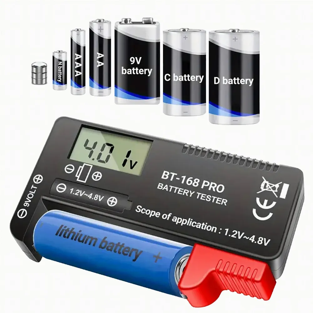 Cyfrowy Tester Miernik Baterii Ogniw Uniwersalny AA AAA 9V 18650 LCD 