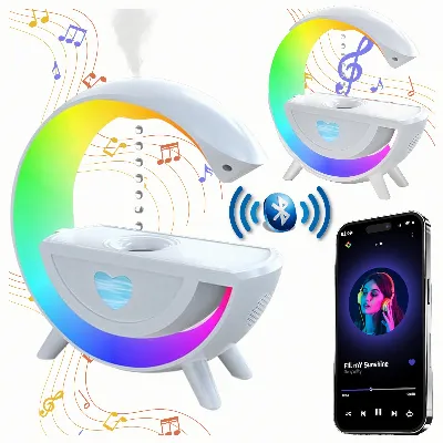 Nawilżacz Powietrza Antygrawitacyjny Aromaterapia Lampka Nocna RGB Głośnik 