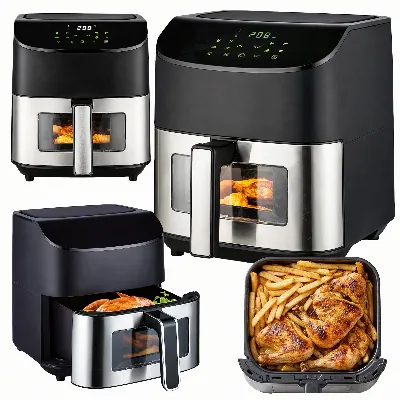 Frytkownica Beztłuszczowa Air Fryer 6L Frytownica 1500W 8 Programów Mocna