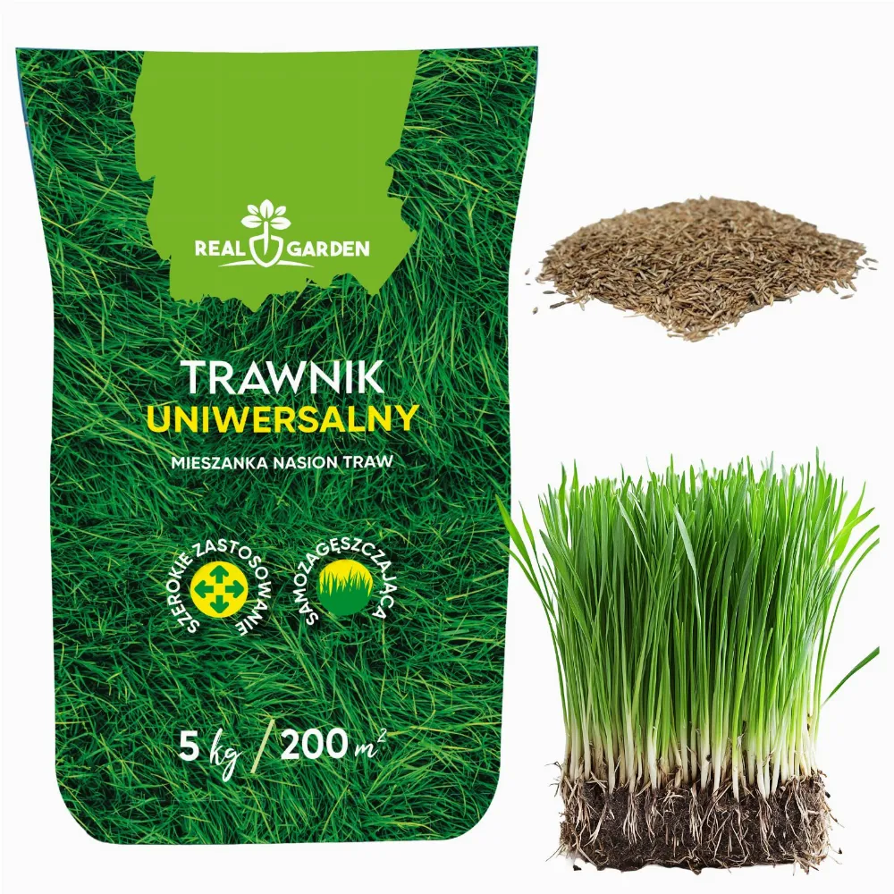Trawa Uniwerslana Zagęszczająca Odporna Mieszanka Nasion Traw 5 kg 200 m²