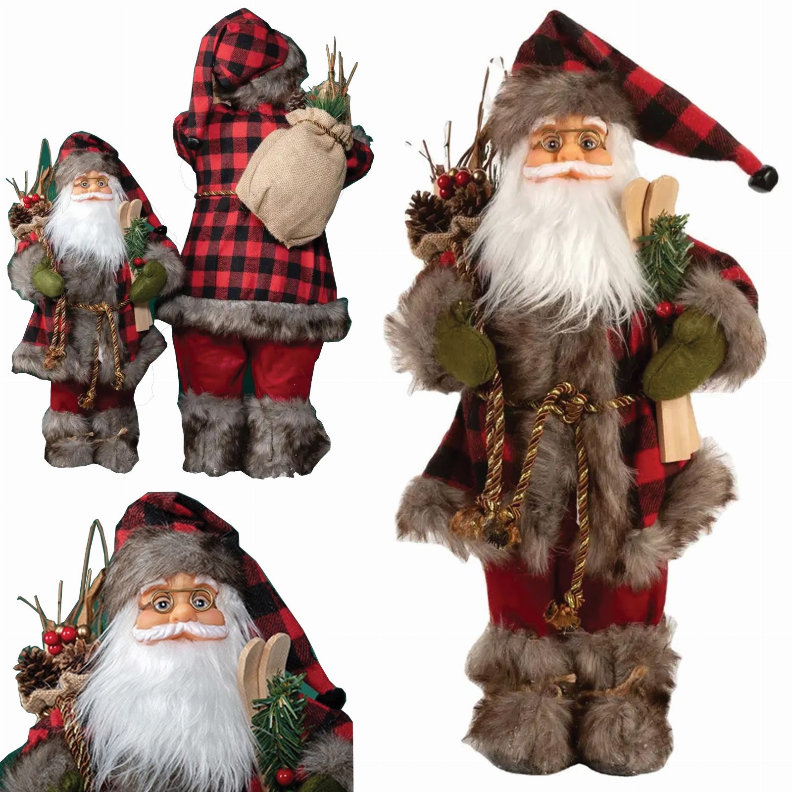 Święty Mikołaja Skandynawski Figurka Świąteczna Prezent na Święta 30 cm
