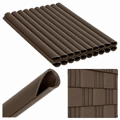 Klipsy do Taśmy Ogrodzeniowej Zaczepy Montażowe Osłony Brązowe 19cm 20 szt