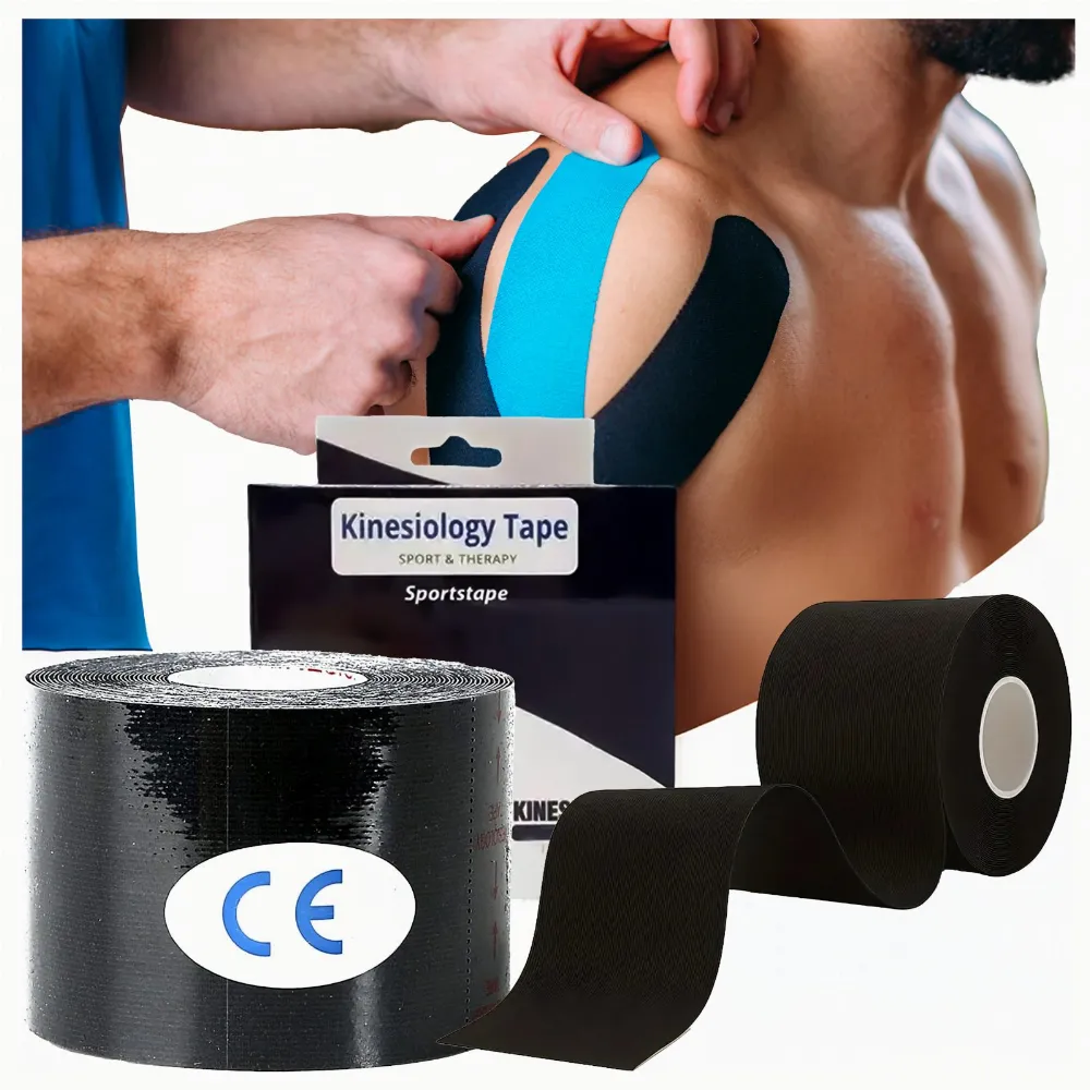 Plastry Tape Tejpy Kinesio Taping Tejp Taśma Kinesio Sport Pro 5Mx5CM