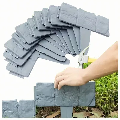 Palisada Ogrodowa Obrzeże Trawnikowe Ogrodowe Kamień Łupany Szare 250 cm