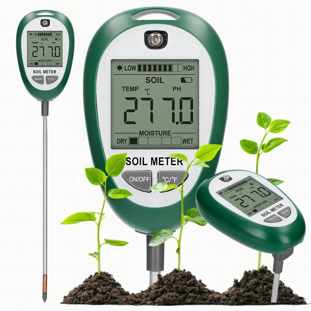 Kwasomierz Tester Gleby Ziemi Podłoża Ph Ziemi 4w1 Miernik Temperatura 