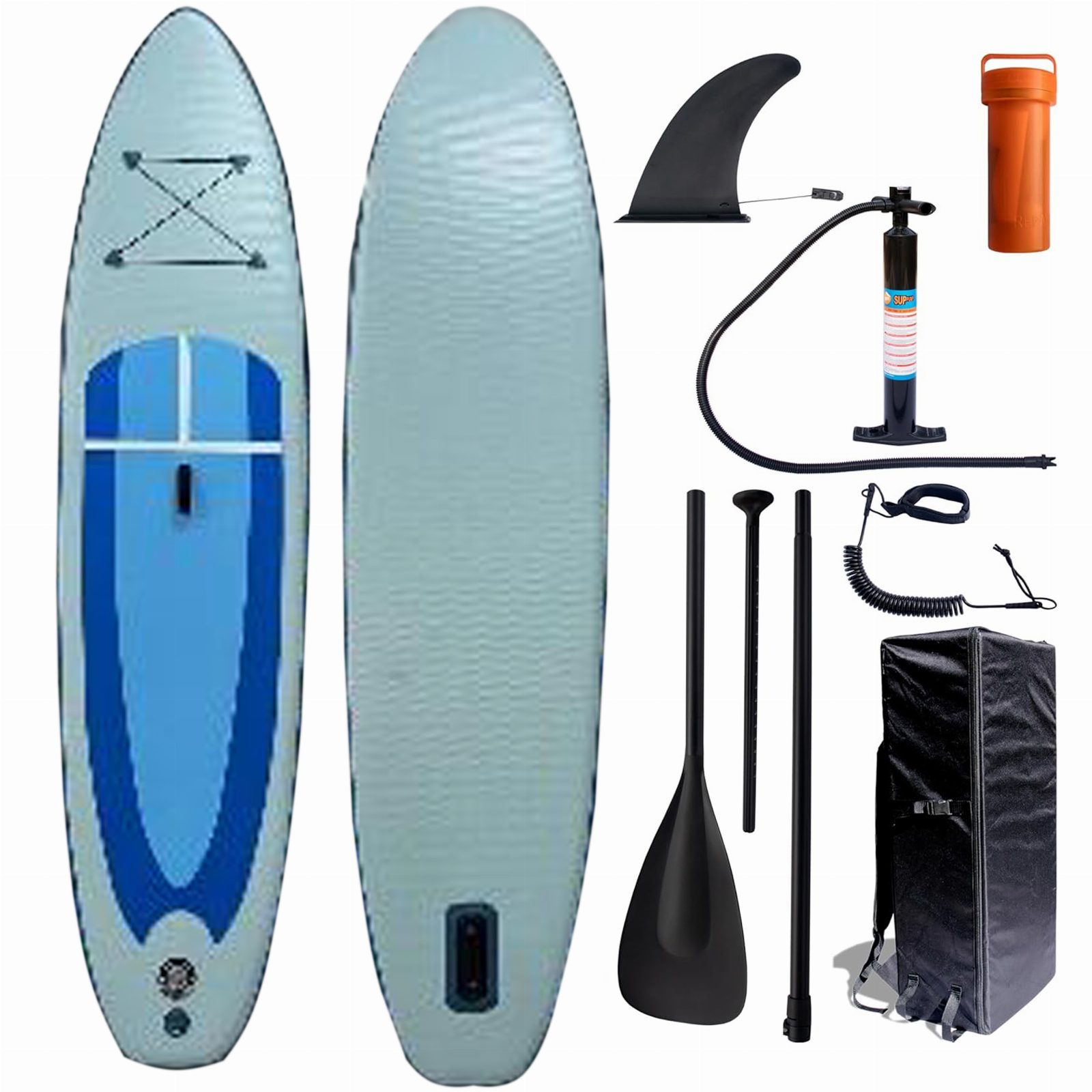 DESKA SUP 320 CM DMUCHANA DO PŁYWANIA WYTRZYMAŁA POMPOWANA ZESTAW + WIOSŁO