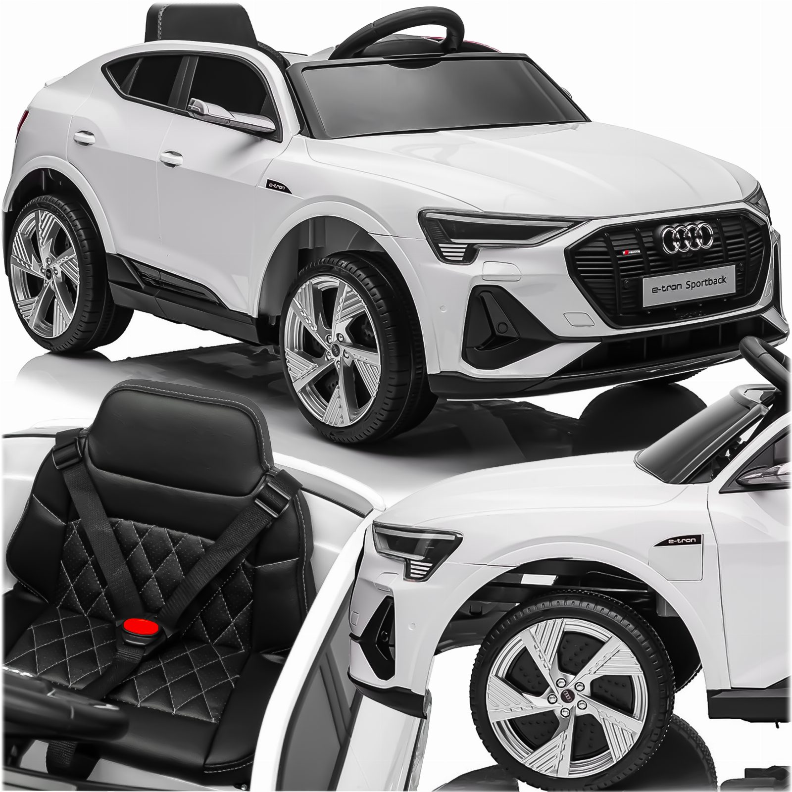 AUTO NA AKUMULATOR AUDI E-TRON SPORTBACK SKÓRA NAJLEPSZA WERSJA 4x4 12V 7Ah