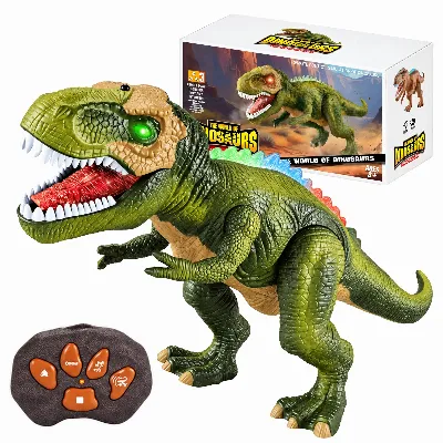 Dinozaur T-Rex Zdalnie Sterowany RC Chodzi Ryczy Świeci Interaktywny Robot