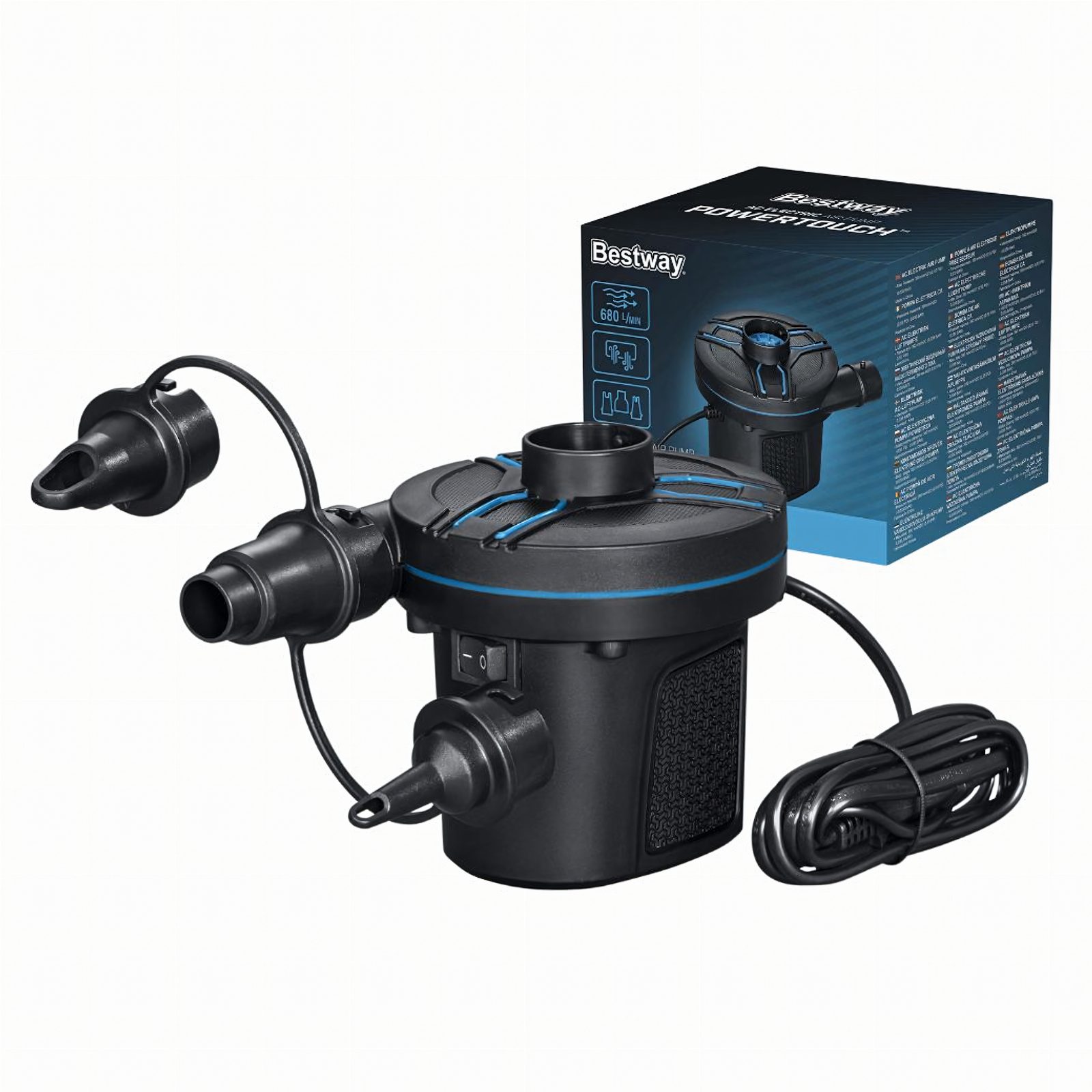 Bestway 62252 Pompka do Pompowania Materacy Basenów Elektryczna AC 680L/Min