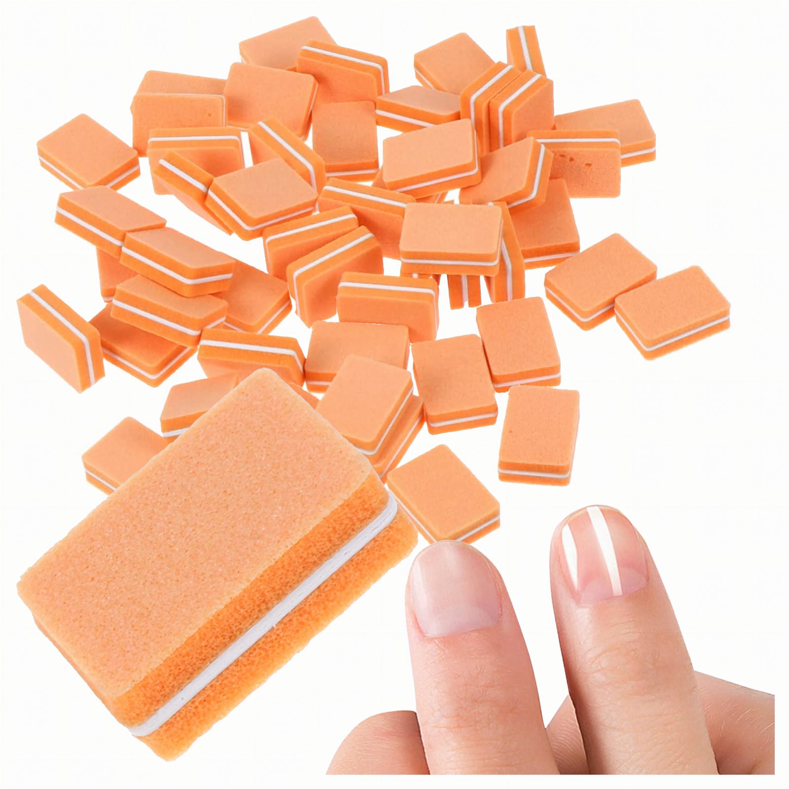 Mini Blok Bloczek Polerski do Paznokci Buffer Polerka Kostki 100/180 50 SZT