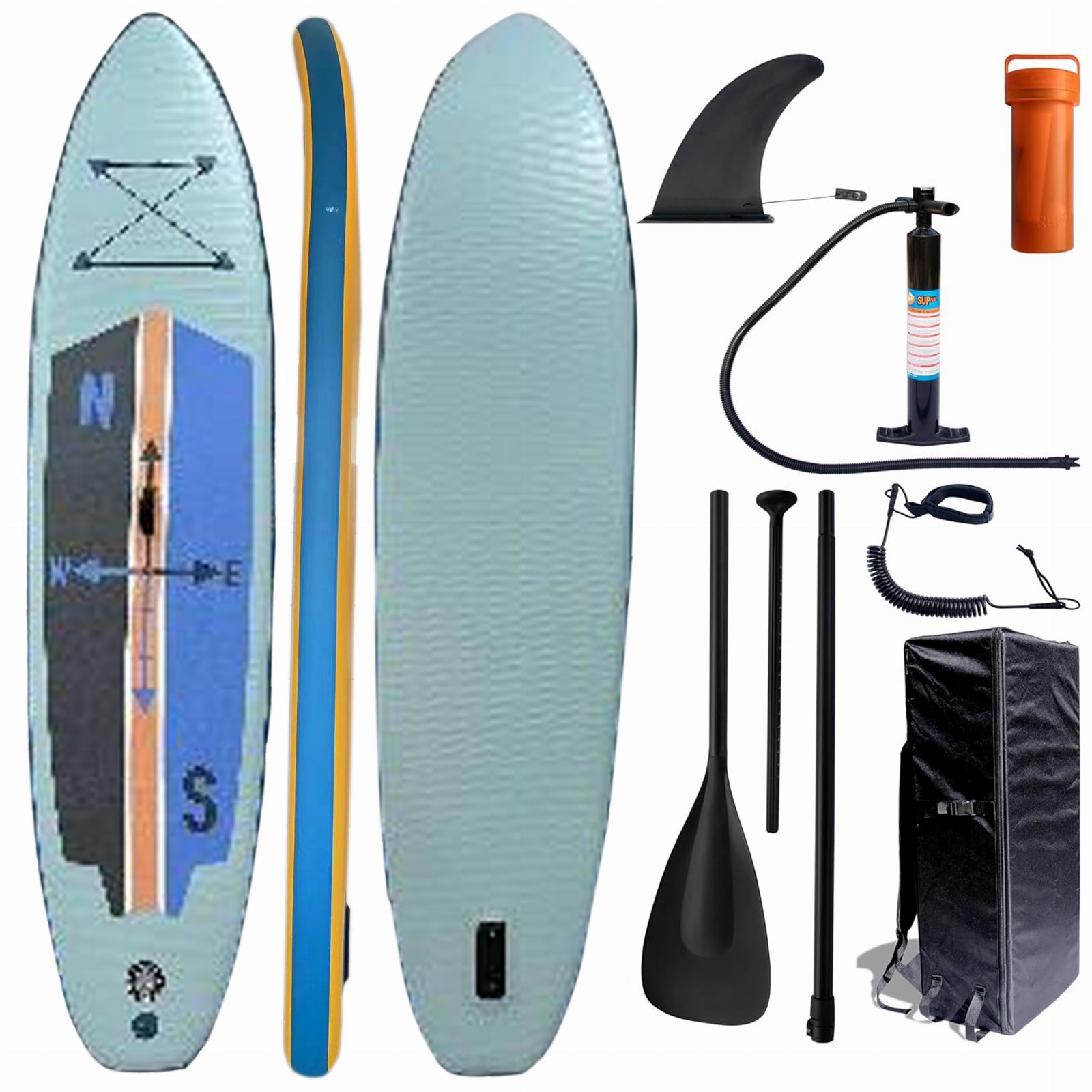 DESKA SUP 320 CM DMUCHANA DO PŁYWANIA WYTRZYMAŁA POMPOWANA ZESTAW + WIOSŁO