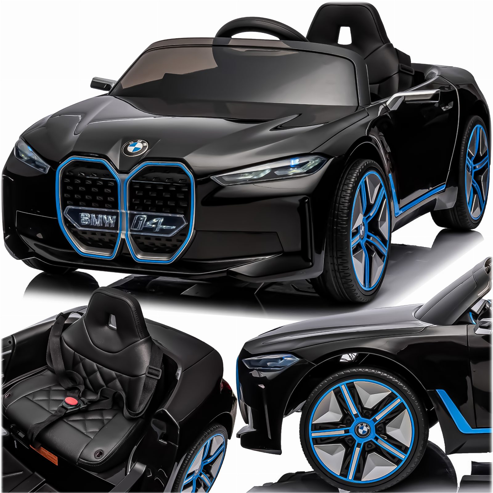 SAMOCHÓD ELEKTRYCZNY AUTO NA AKUMULATOR BMW I4 DLA DZIECI 12V 7Ah 2x35W