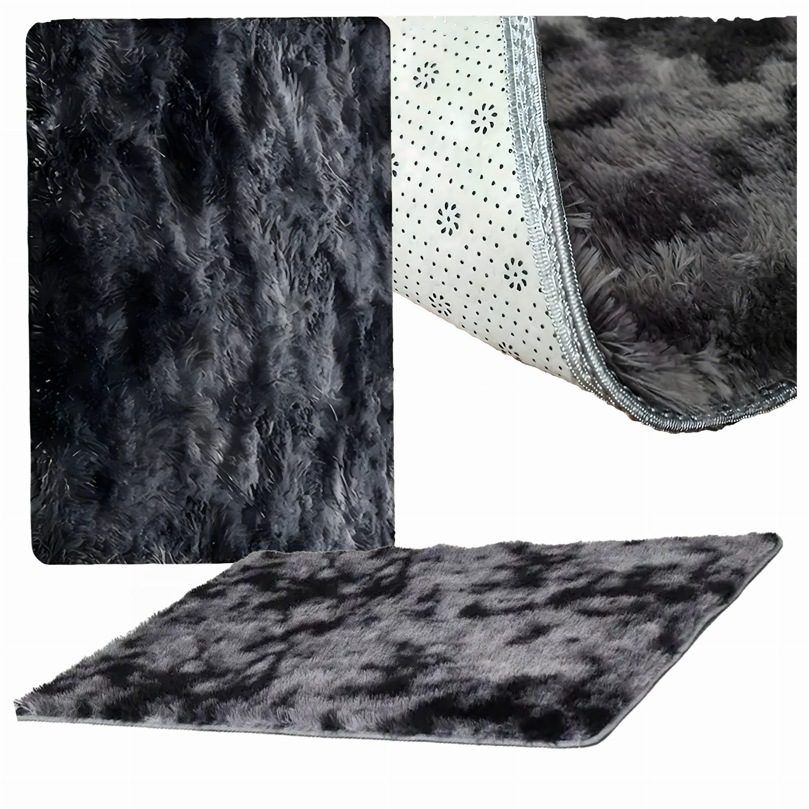 Dywan Plusz Mięciutki Shaggy Gęsty Włochacz Puchaty do Salonu 120x80cm