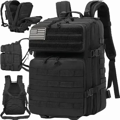 PLECAK SZKOLNY TAKTYCZNY PODRÓŻNY TURYSTYCZNY MILITARNY SURVIVAL DUŻY 45L 