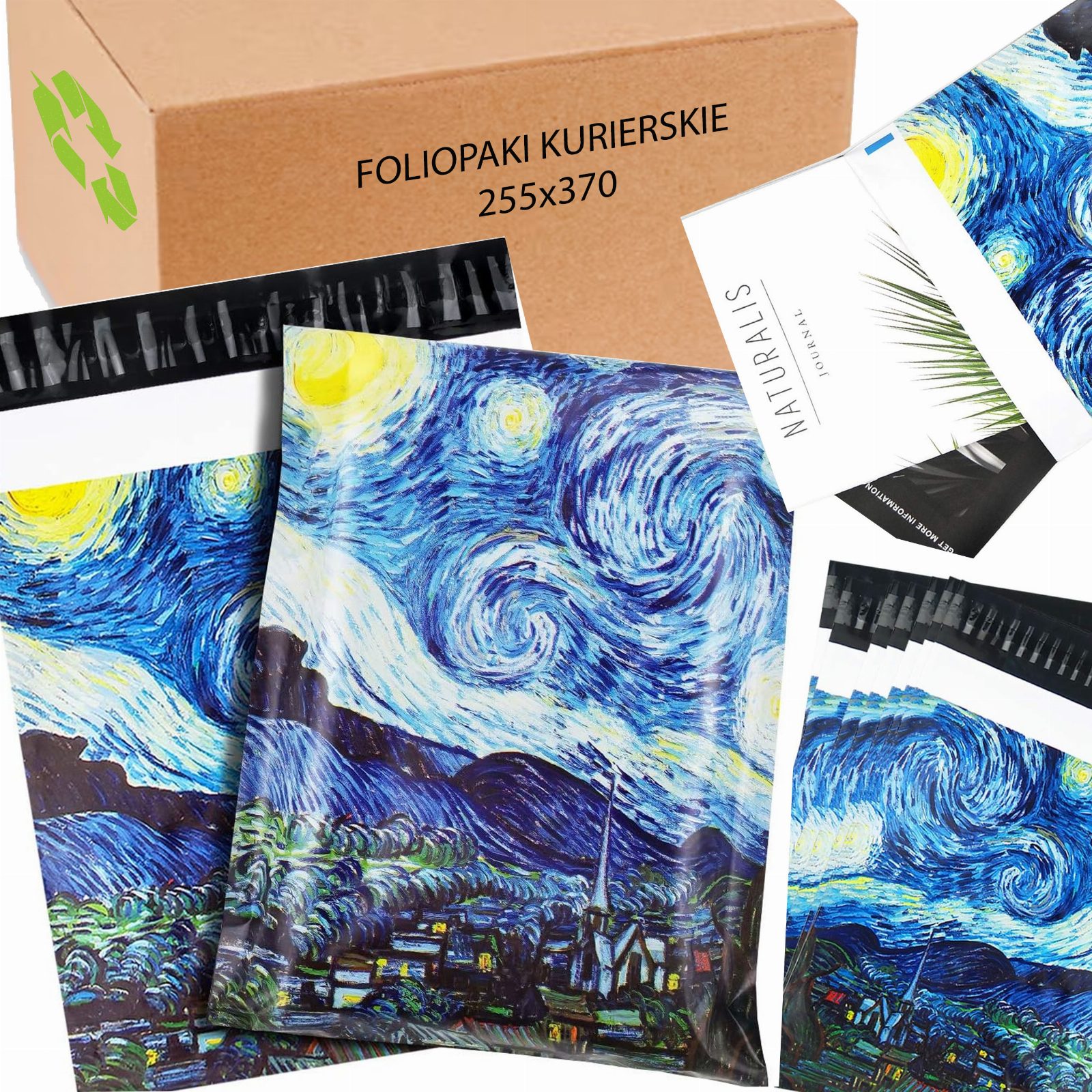 FOLIOPAKI KURIERSKIE MOCNE KOPERTY FOLIOWE 255x370 NOC 50SZT. 