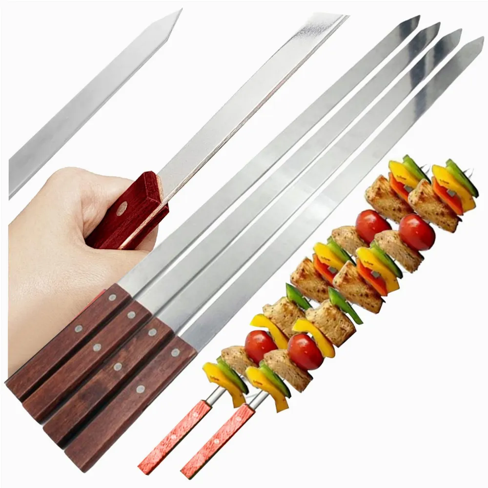 Szpikulce Szpady do Szaszłyków Szpikulec do Grilla Metalowe 4 szt 50 cm