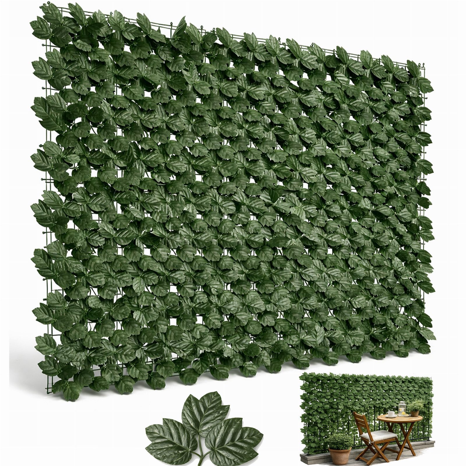 Sztuczny Żywopłot Bluszcz na Ściane Osłona na Balkon Siatka 0,5 x 5 m