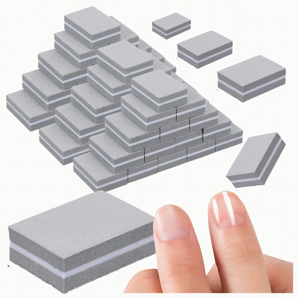 Mini Blok Bloczek Polerski do Paznokci Buffer Polerka Kostki 100/180 50 SZT