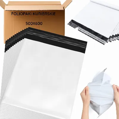 FOLIOPAKI KURIERSKIE BIAŁE 500x600  50 szt GRUBE