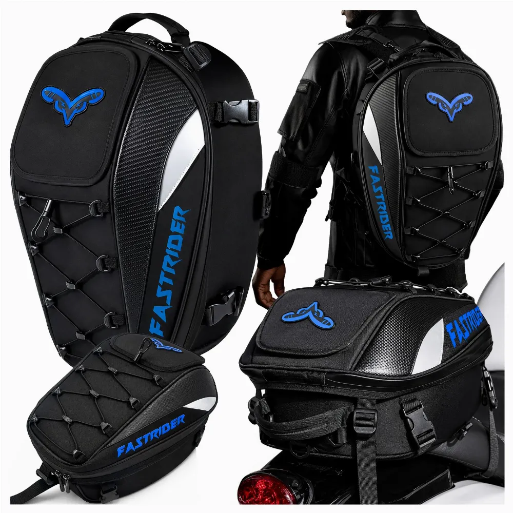Plecak Motocyklowy Torba na Kask Siedzenie Wodoodporny Pokrowiec Sakwa 45L