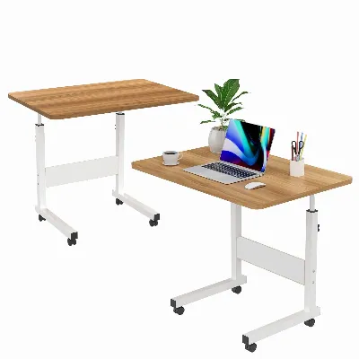 Stolik Biurko pod Laptopa Łóżko na Kółkach Regulowana Wysokość Mobilny 