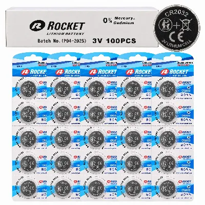 Baterie 20x5 Szt Litowa Rocket CR2032 3V 240mAh Bateria Guzikowa Zestaw 