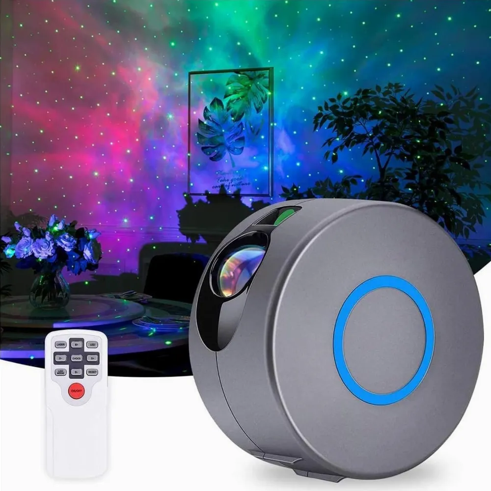 PROJEKTOR GWIAZD NIEBA PREZENT GALAXY STAR LED LAMPA NOCNA 3D 