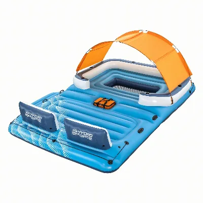 Bestway 43105 Pływająca Dmuchana Wyspa Materac 6 Osobowa do Pływania 