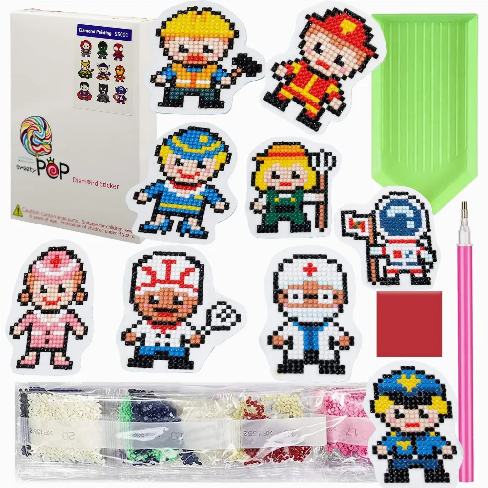 HAFT DIAMENTOWY NAKLEJKI DIAMENTOWE 5D MOZAIKA WYKLEJANKA DLA DZIECI ZESTAW