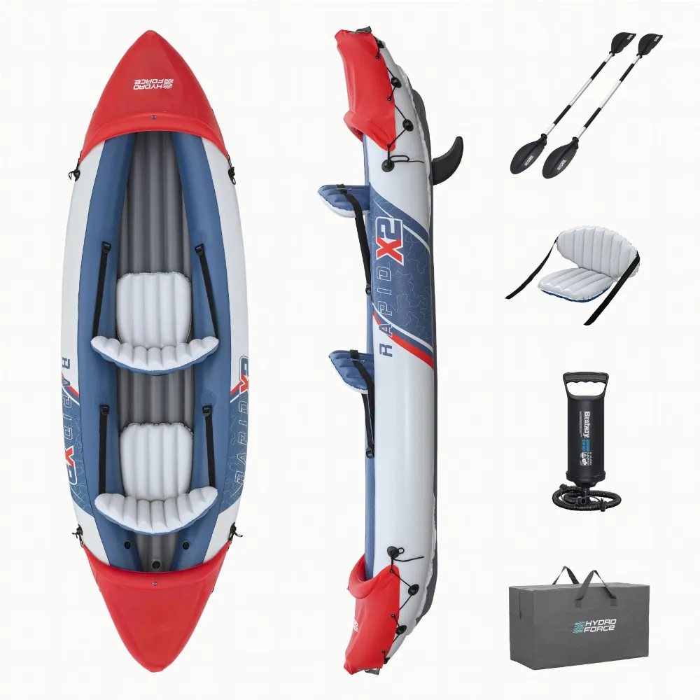 Bestway 65077 Kajak Dmuchany 2 Osobowy Lite Rapid X2 321 x 100 cm Zestaw
