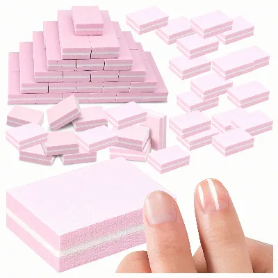 Mini Blok Bloczek Polerski do Paznokci Buffer Polerka Kostki 100/180 50 SZT