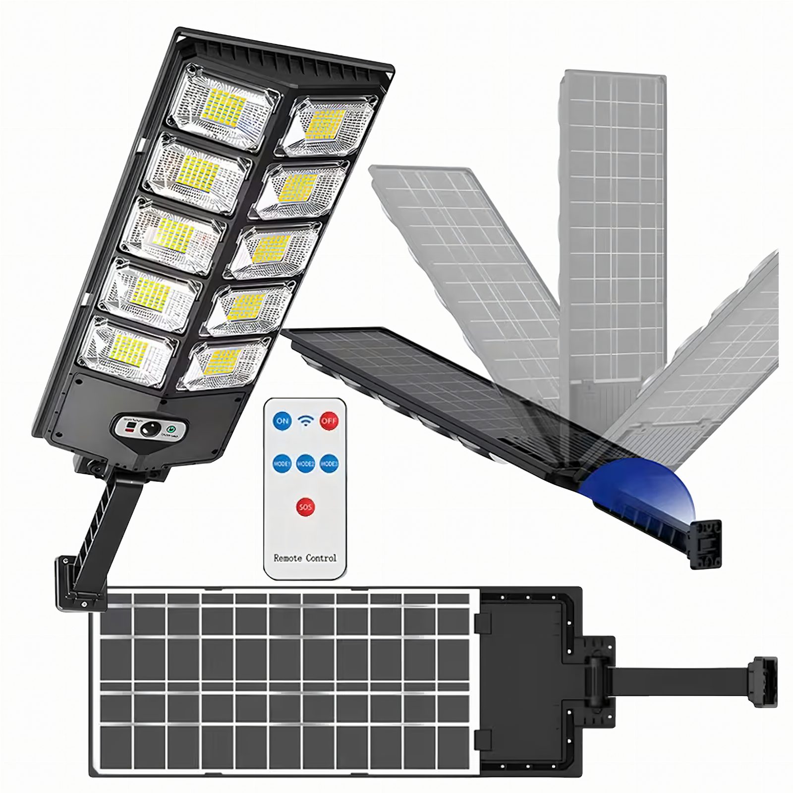 Lampa Solarna Led Czujnik Ruchu Zmierzchu Zewnętrzna Do Ogrodu + Pilot