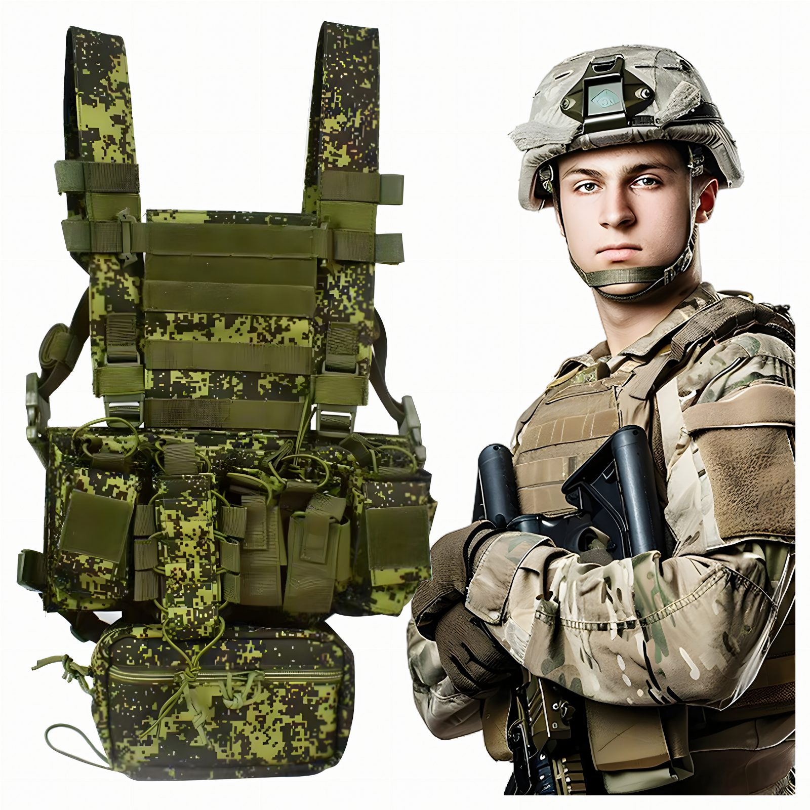 Kamizelka Taktyczna Wosjkowa Ochronna Molle Lekka Airsoft Zasobnik Asg
