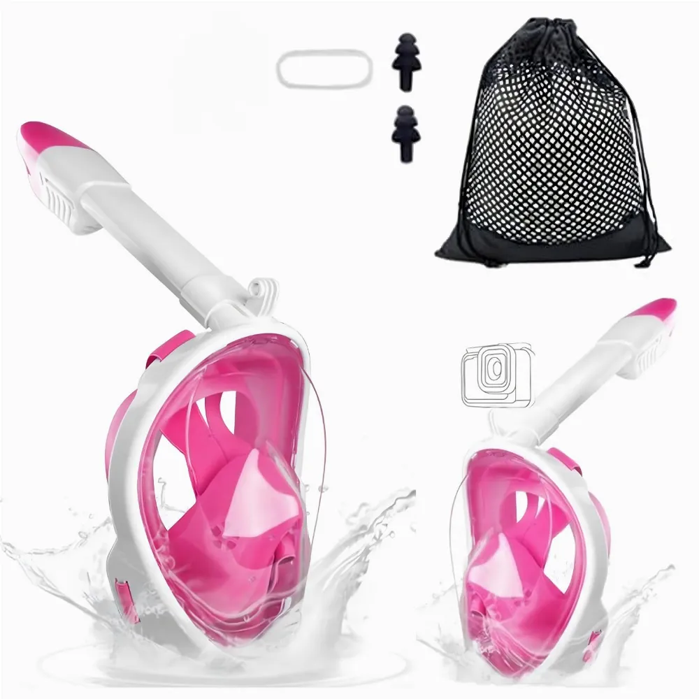 Maska do Nurkowania Pływania Snorkelingu Wody Pełnotwarzowa na Basen L/XL 