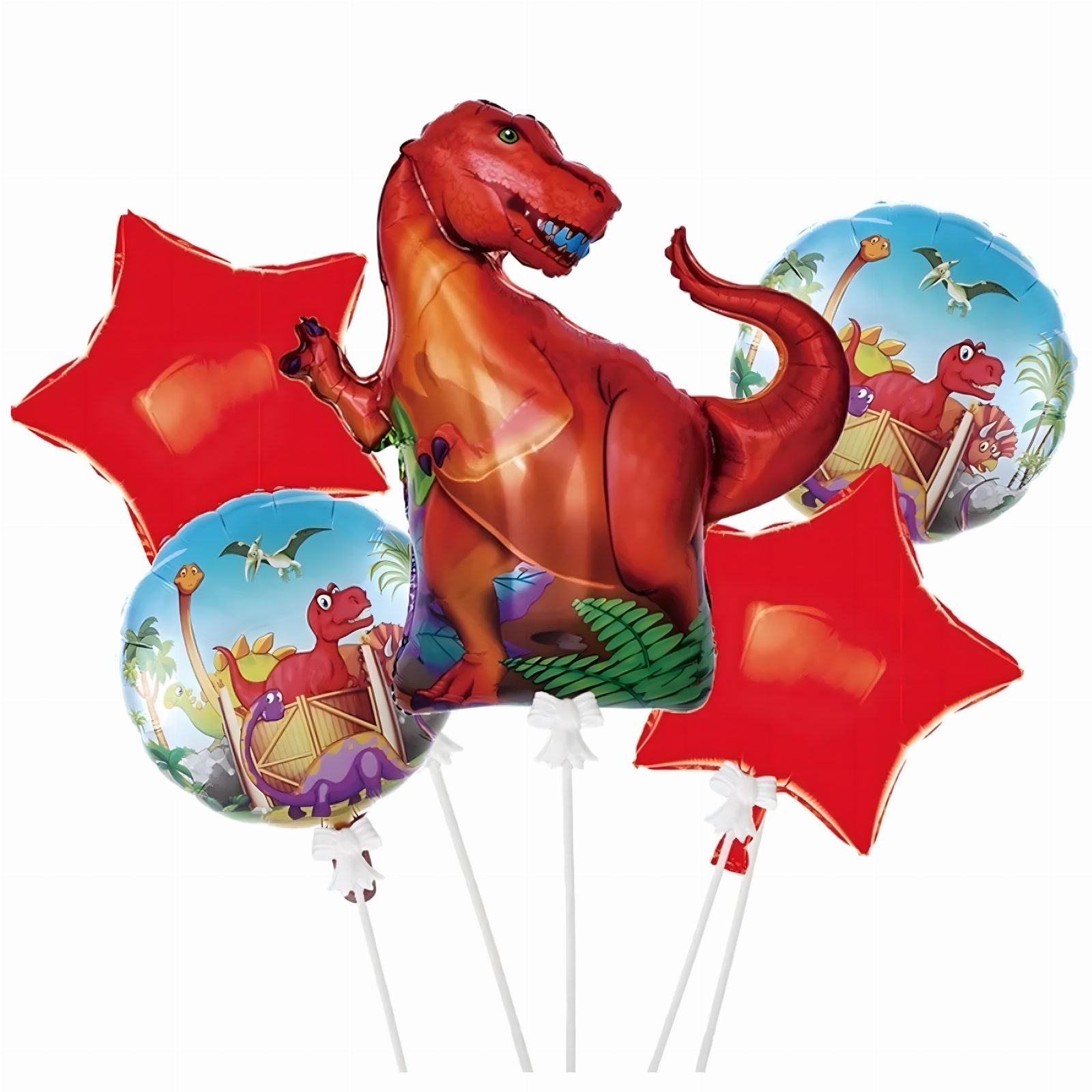 Zestaw Balonów Urodzinowych Dinozaur na Urodziny Urodzinowe Przyjęcia 5 szt