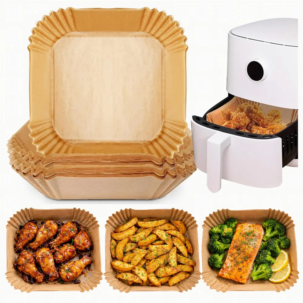 Wkład Air Fryer Papier Wkłady Papierowe do Frytkownicy Betłuszczowej 16x16cm 100szt.