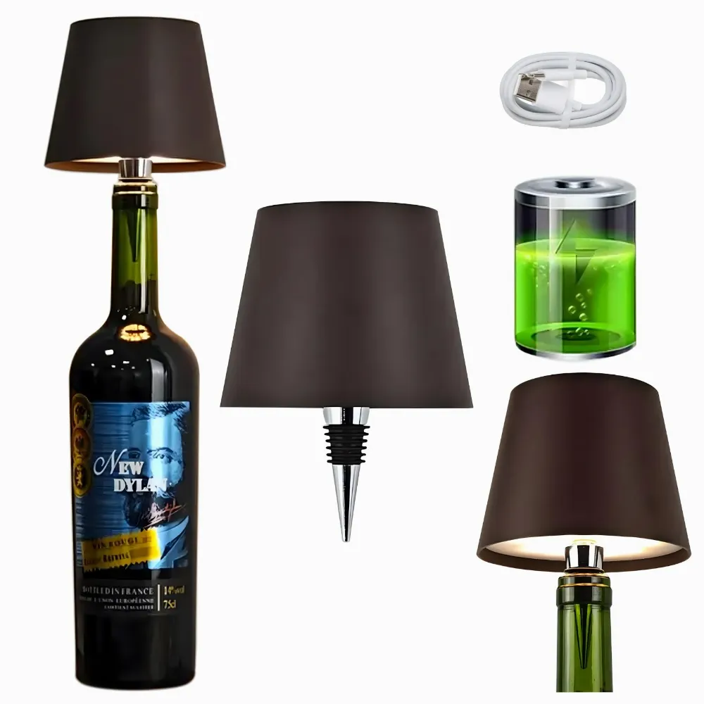 Lampka Lampa Stołowa Led 3W Korek do Butelki Butelek Dekoracyjna USB Ozdoba