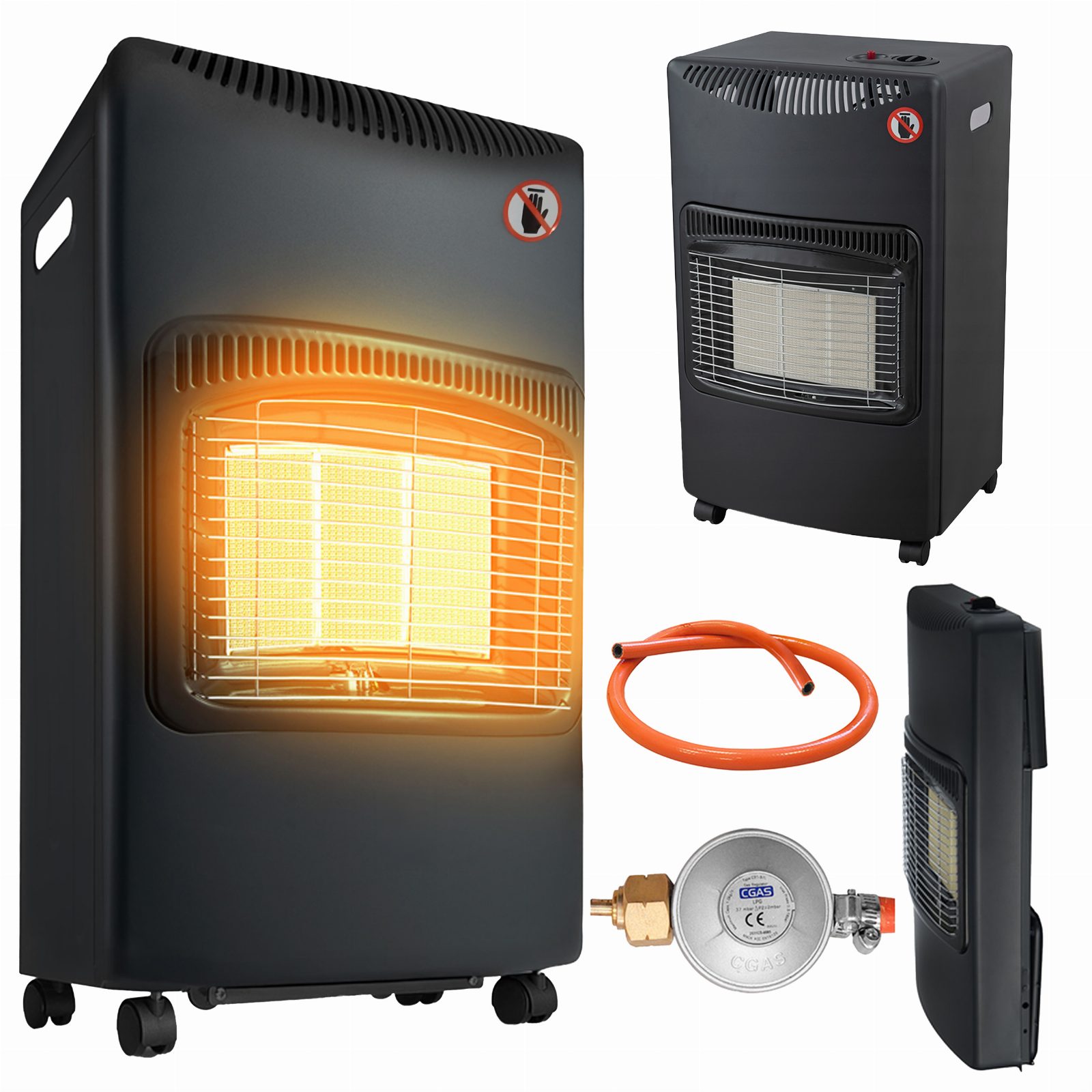 Piecyk Gazowy Grzejnik Farelka na Gaz Propan Butan LPG 4,2 Kw Reduktor 60m