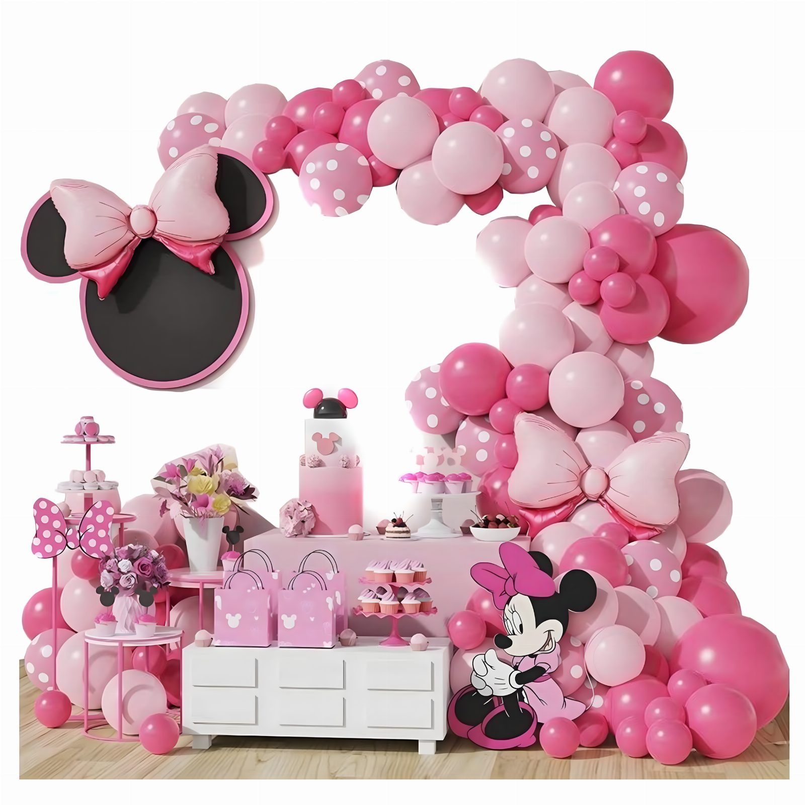 Girlanda Balonowa Zestaw Balonów na Urodziny Myszka Minnie Mini 111 ele