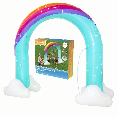 Bestway 52732 Zraszacz Dmuchany Kurtyna Wodna Tęcza Ogrodowa 221x71x19s cm