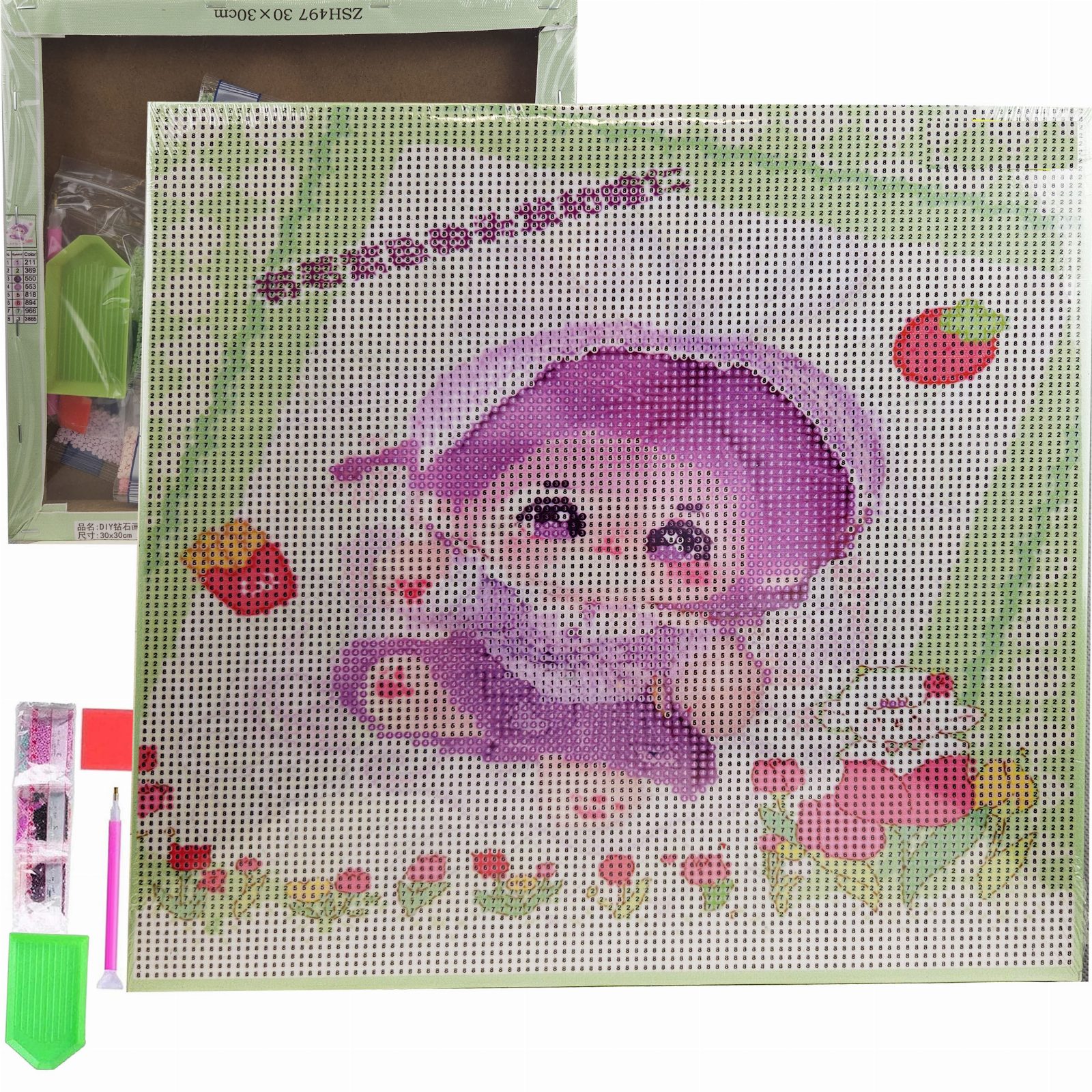HAFT DIAMENTOWY 30x30 DIAMOND PAINTING MOZAIKA DIAMENTOWA OBRAZ ANIME 