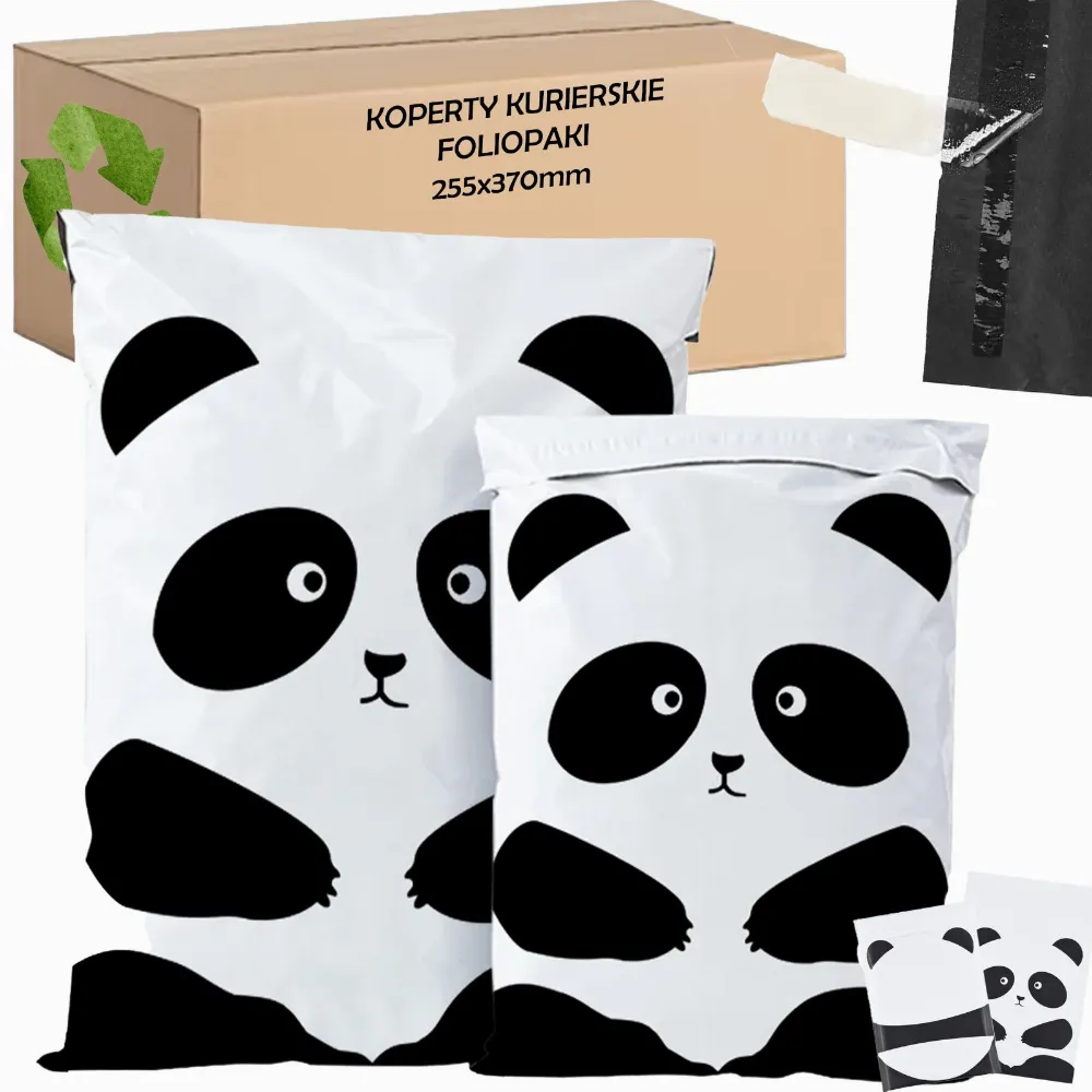 FOLIOPAKI KURIERSKIE MOCNE KOPERTY FOLIOWE 255x370 PANDA 50szt